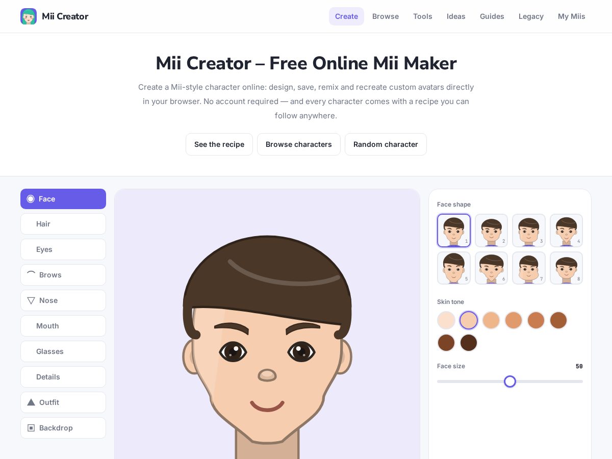Landing-page snapshot of miicreator.app