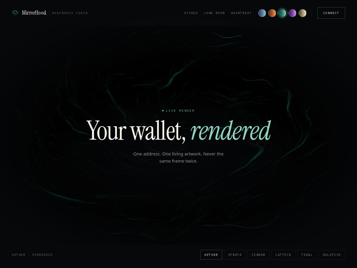 Landing-page snapshot of mirrorhood.fun