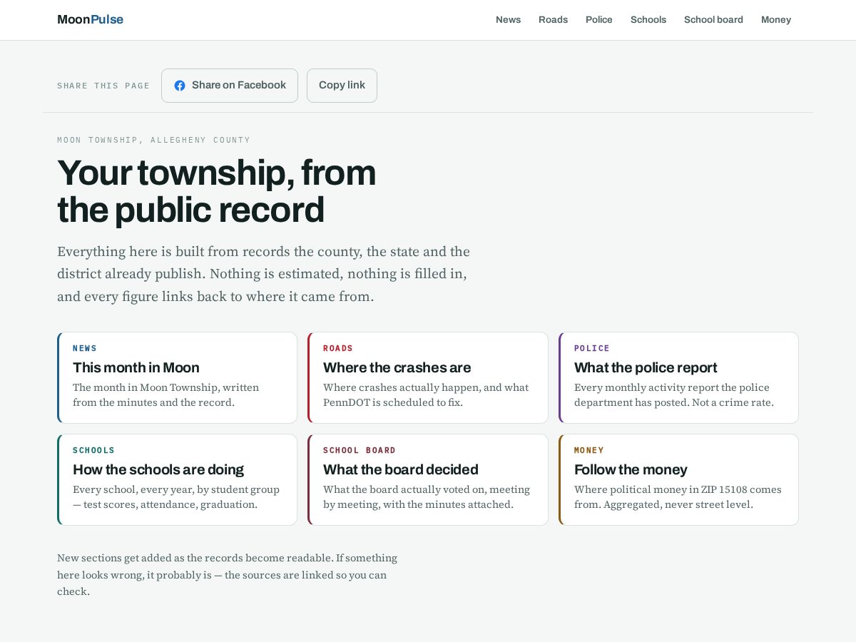 Landing-page snapshot of moonpulse.org