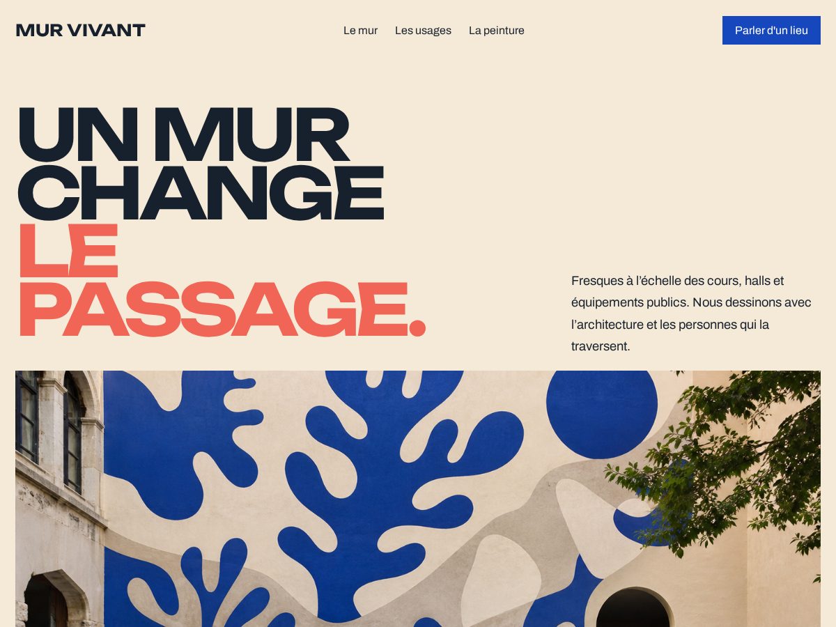 Landing-page snapshot of murvivant.live