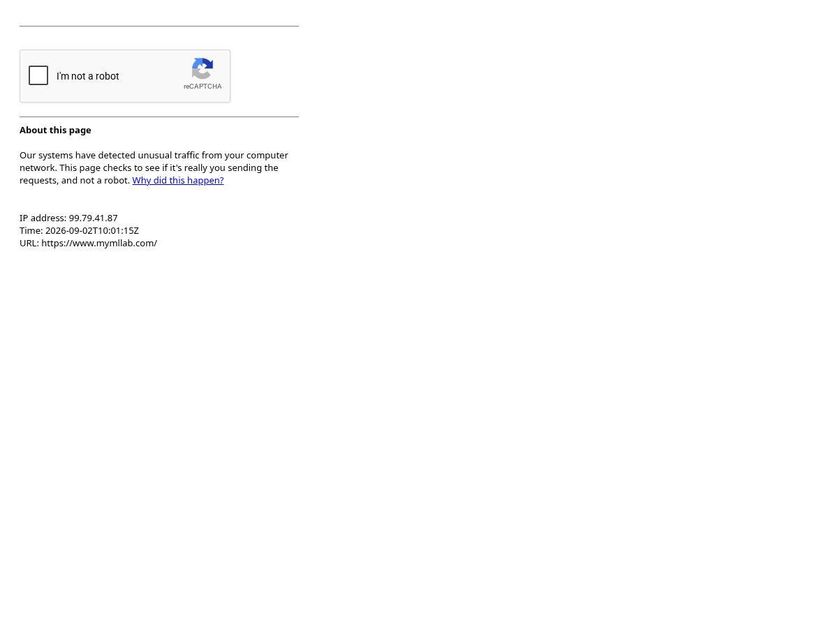 Landing-page snapshot of mymllab.com