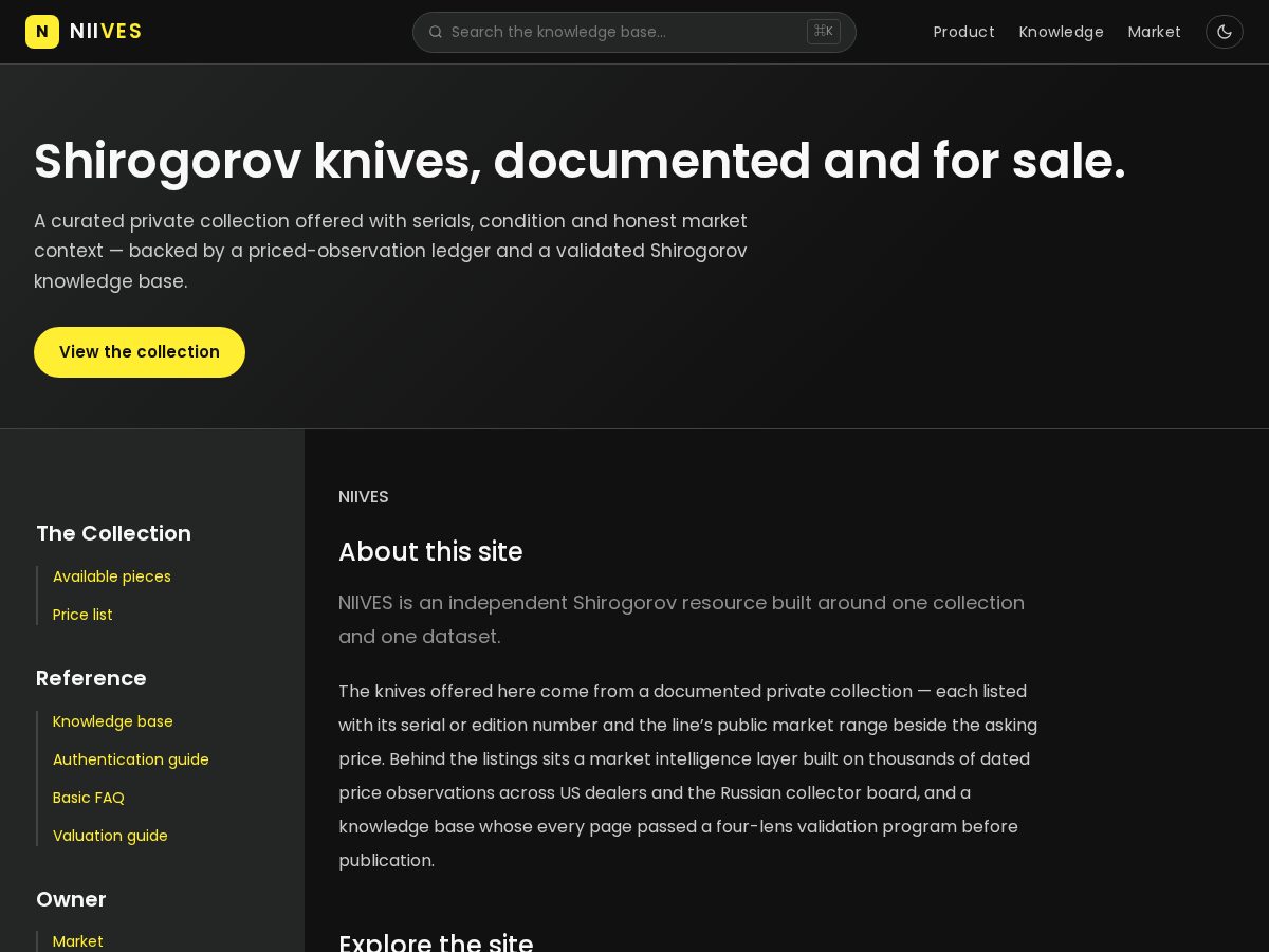 Landing-page snapshot of niives.com