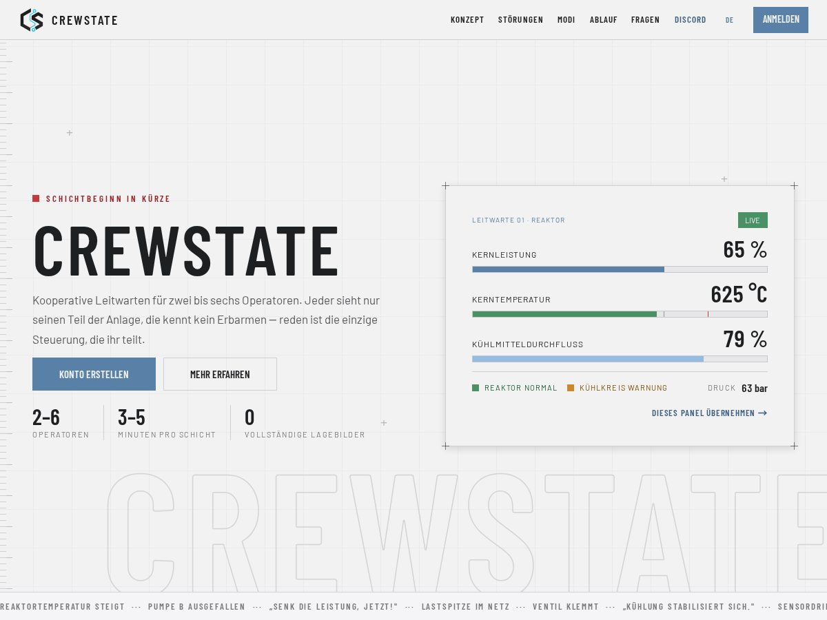 Landing-page snapshot of playcrewstate.com