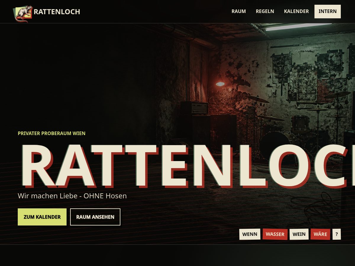 Landing-page snapshot of rattenloch.com