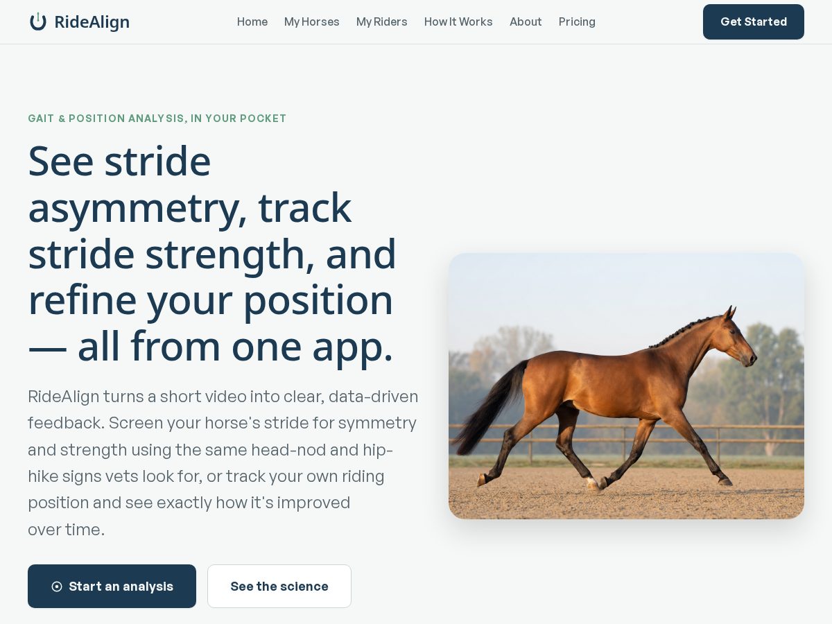 Landing-page snapshot of ridealign.app