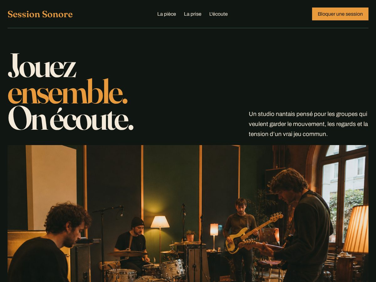 Landing-page snapshot of sessionsonore.click