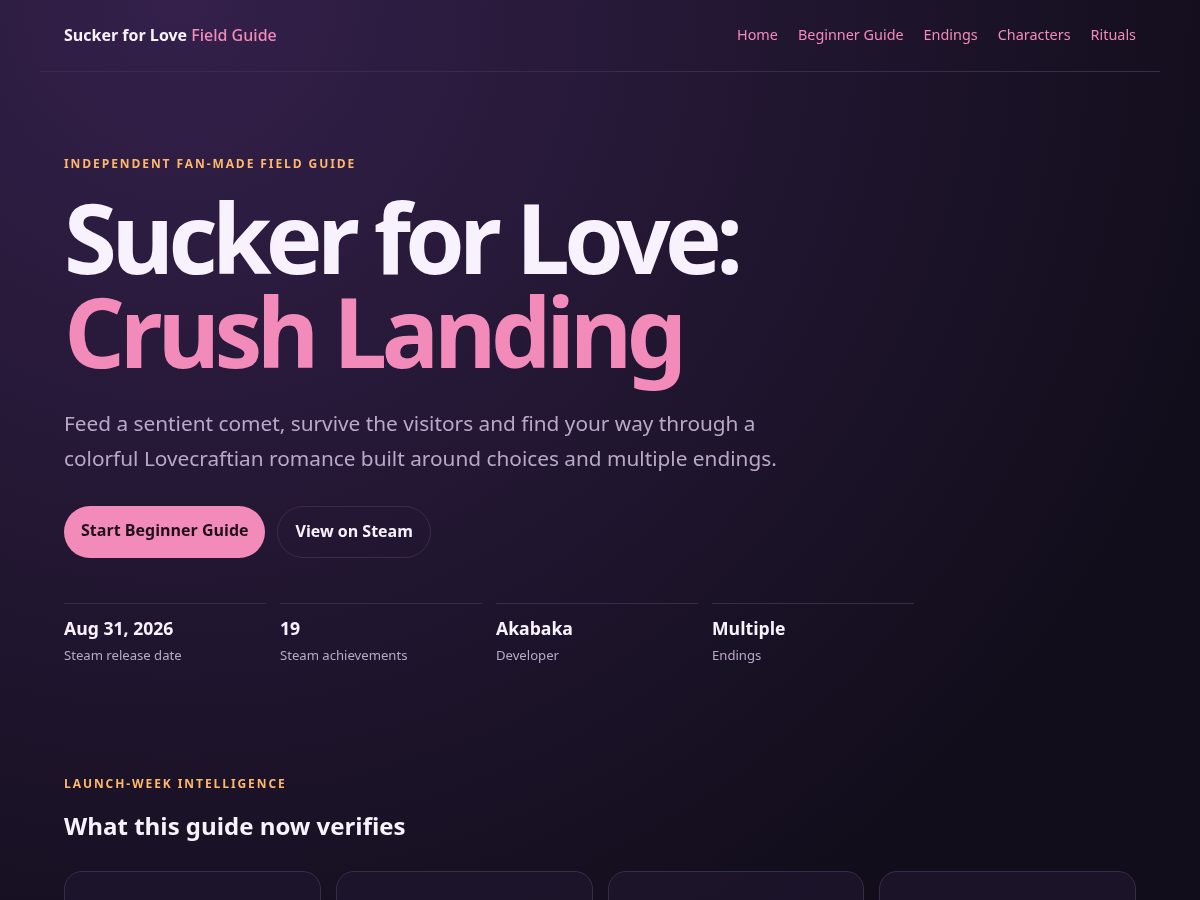 Landing-page snapshot of suckerforlove.wiki