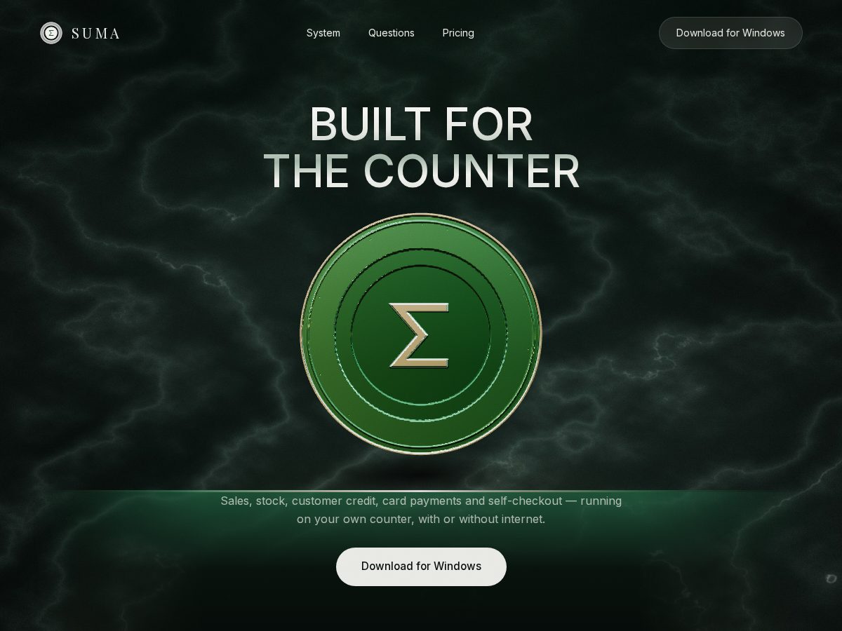 Landing-page snapshot of sumasystems.com