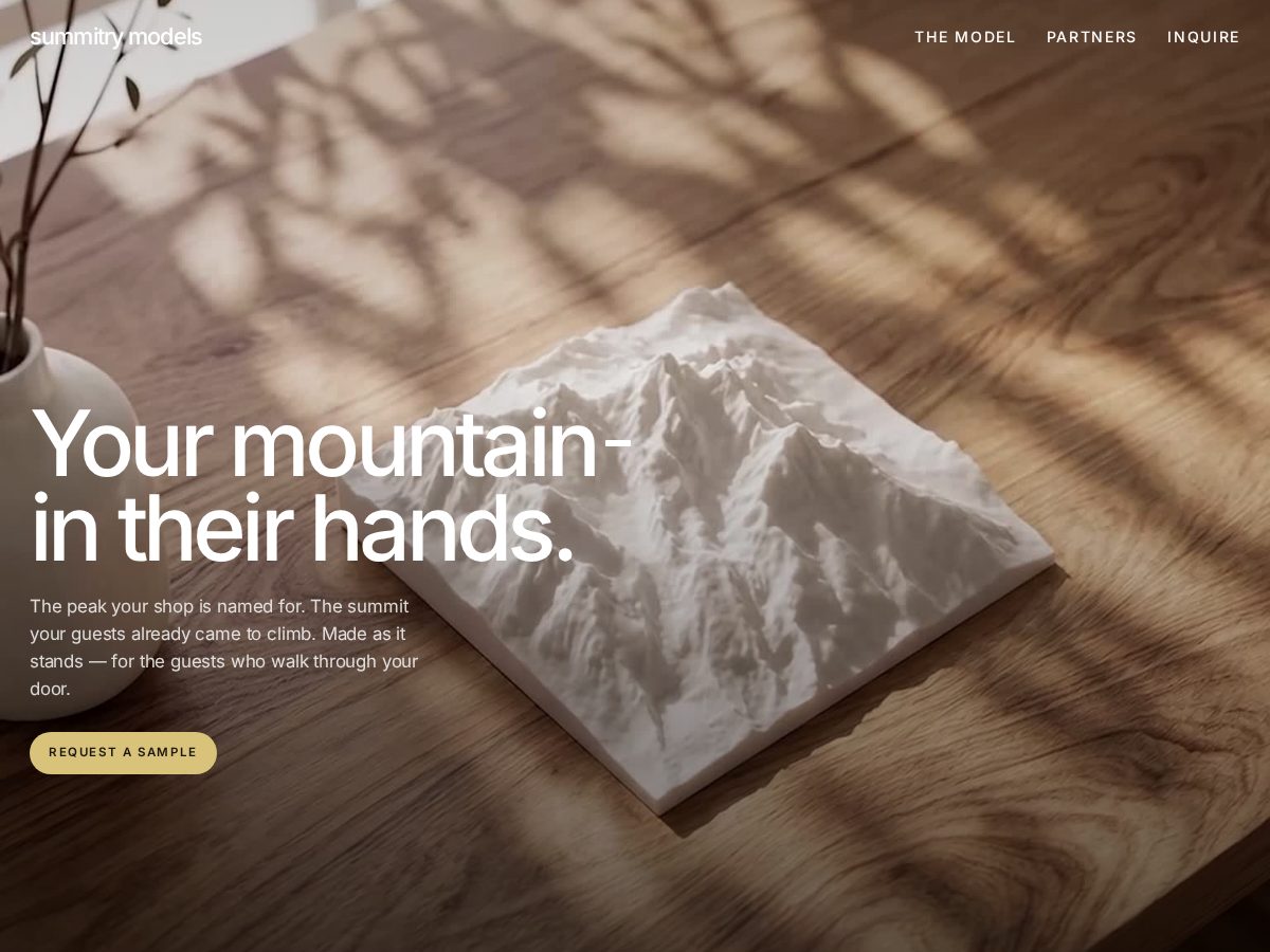 Landing-page snapshot of summitrymodels.com