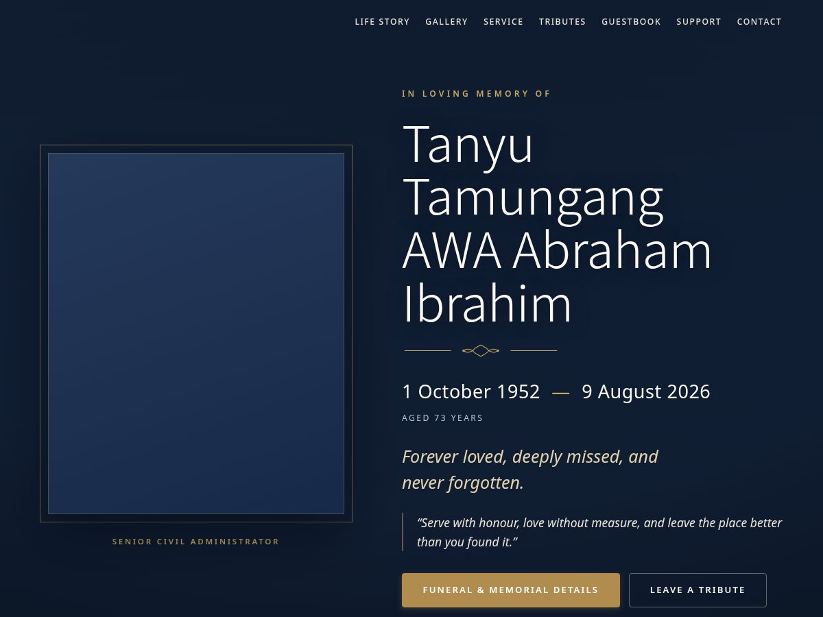 Landing-page snapshot of tamungangawa.com