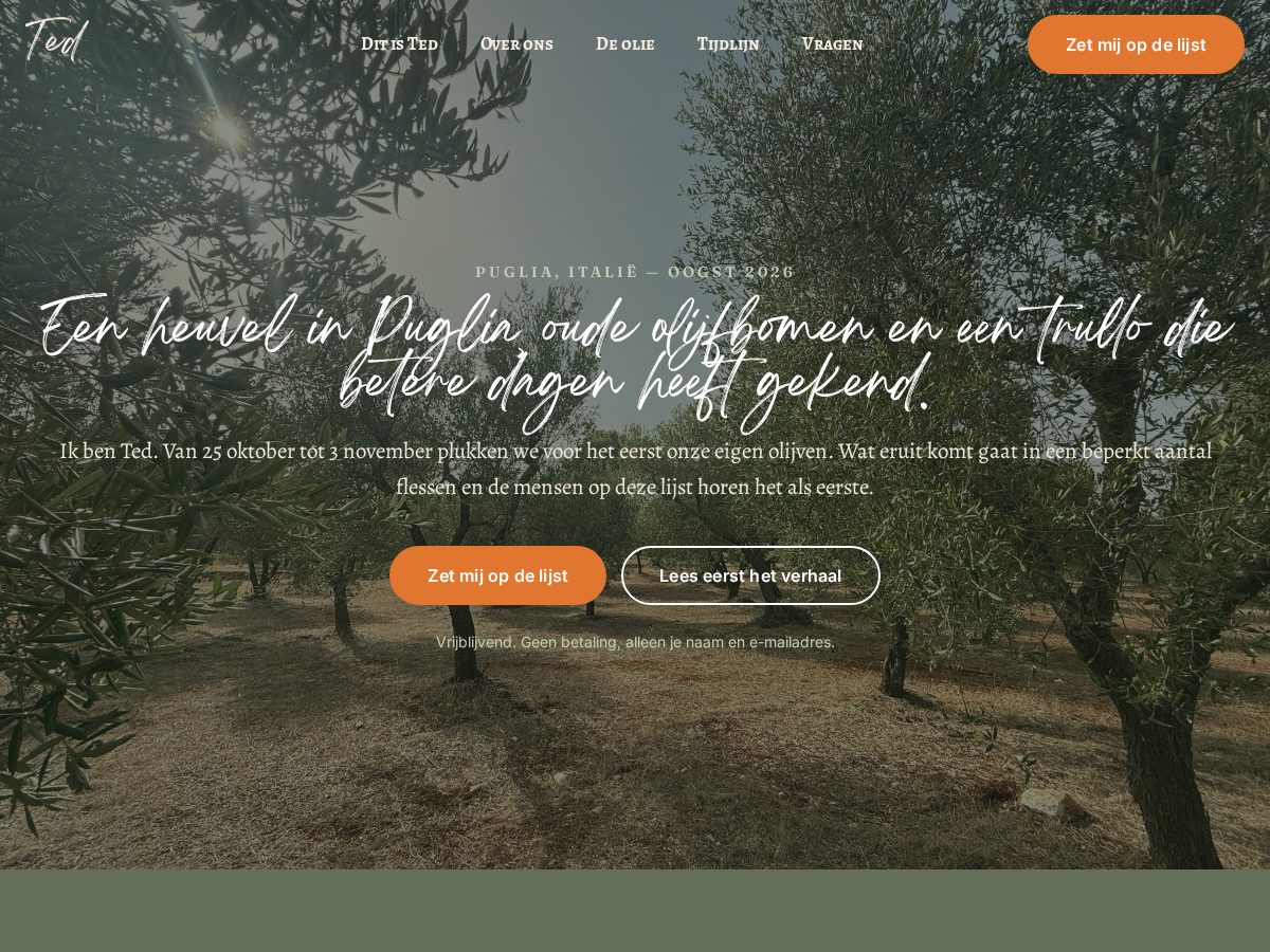 Landing-page snapshot of tedpuglia.com