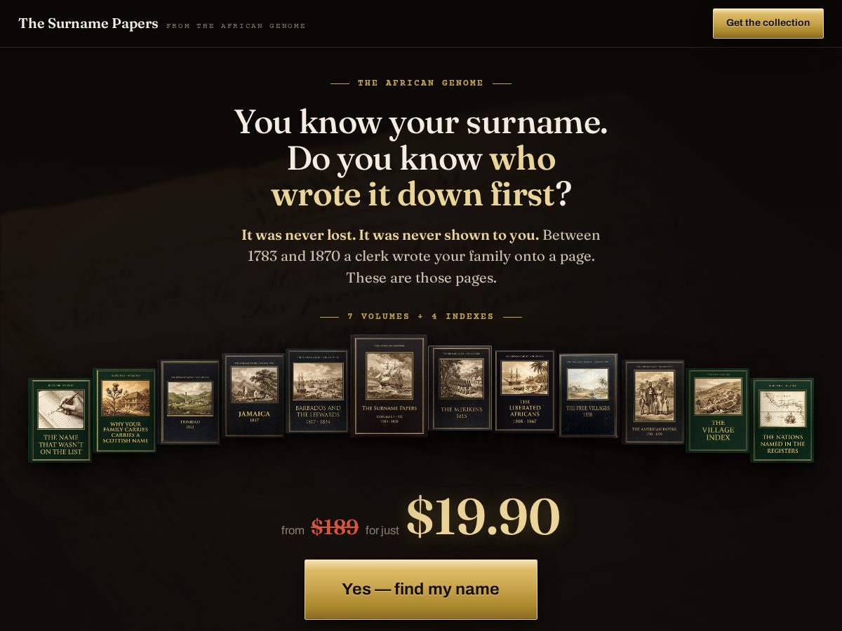 Landing-page snapshot of theafricangenome.com