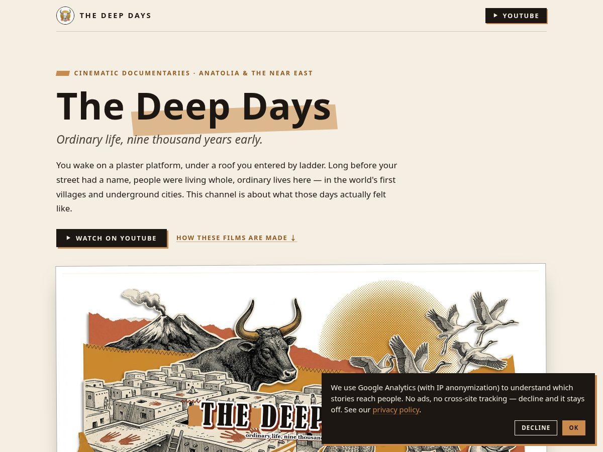 Landing-page snapshot of thedeepdays.com