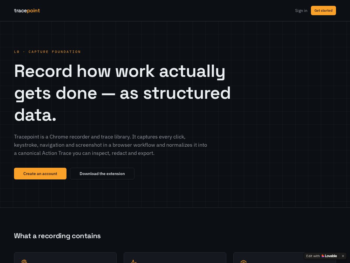 Landing-page snapshot of theta-flow.app