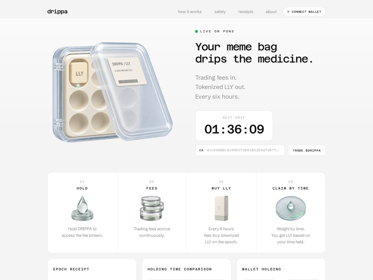 Landing-page snapshot of tollie.xyz