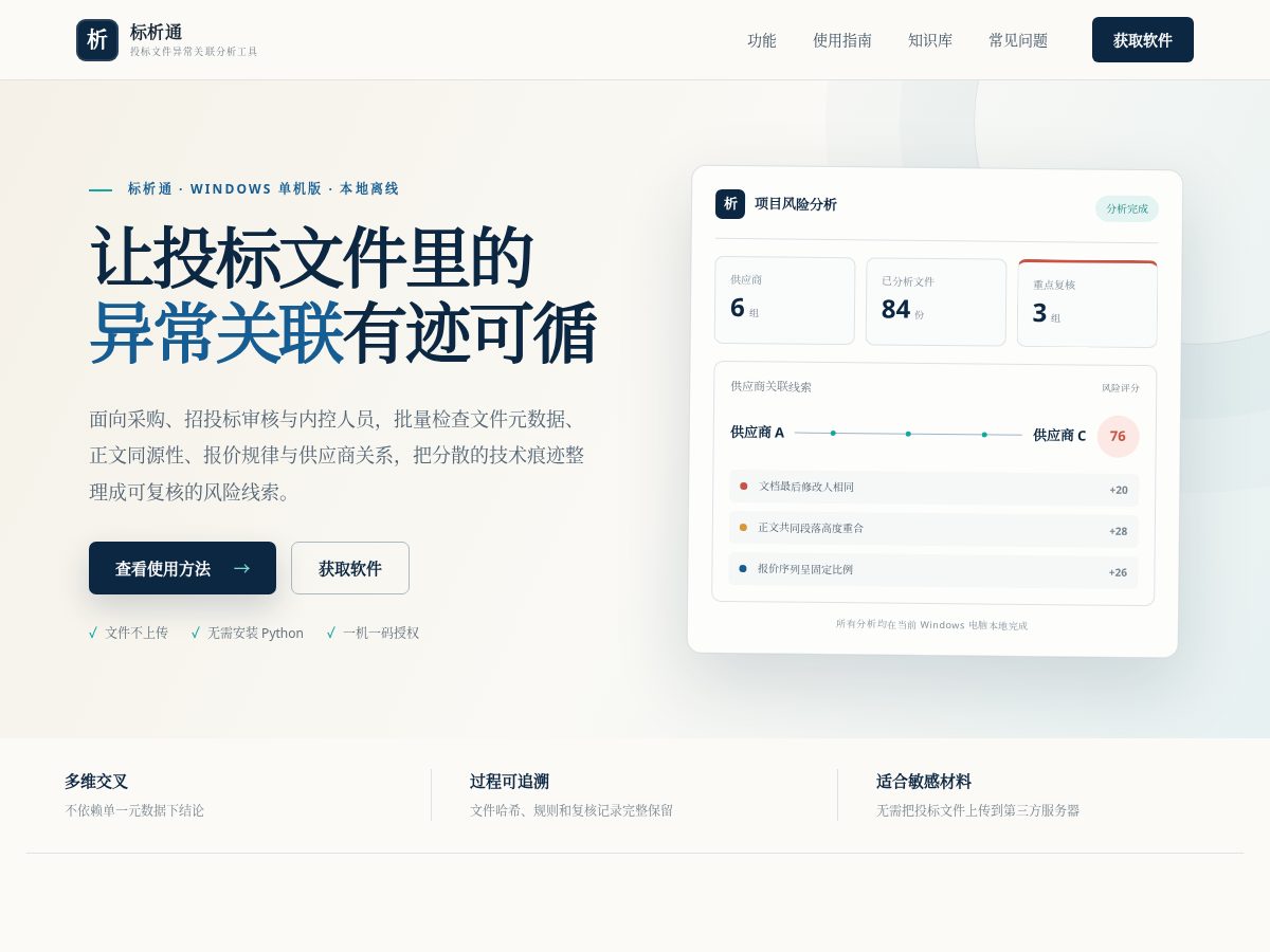 Landing-page snapshot of toubiaofenxi.com