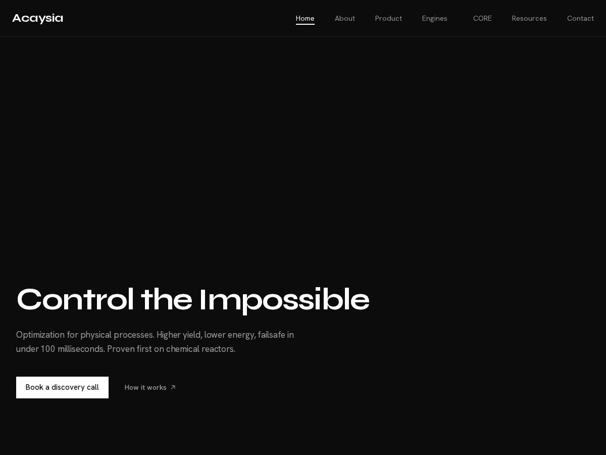 Landing-page snapshot of tryacaysia.com