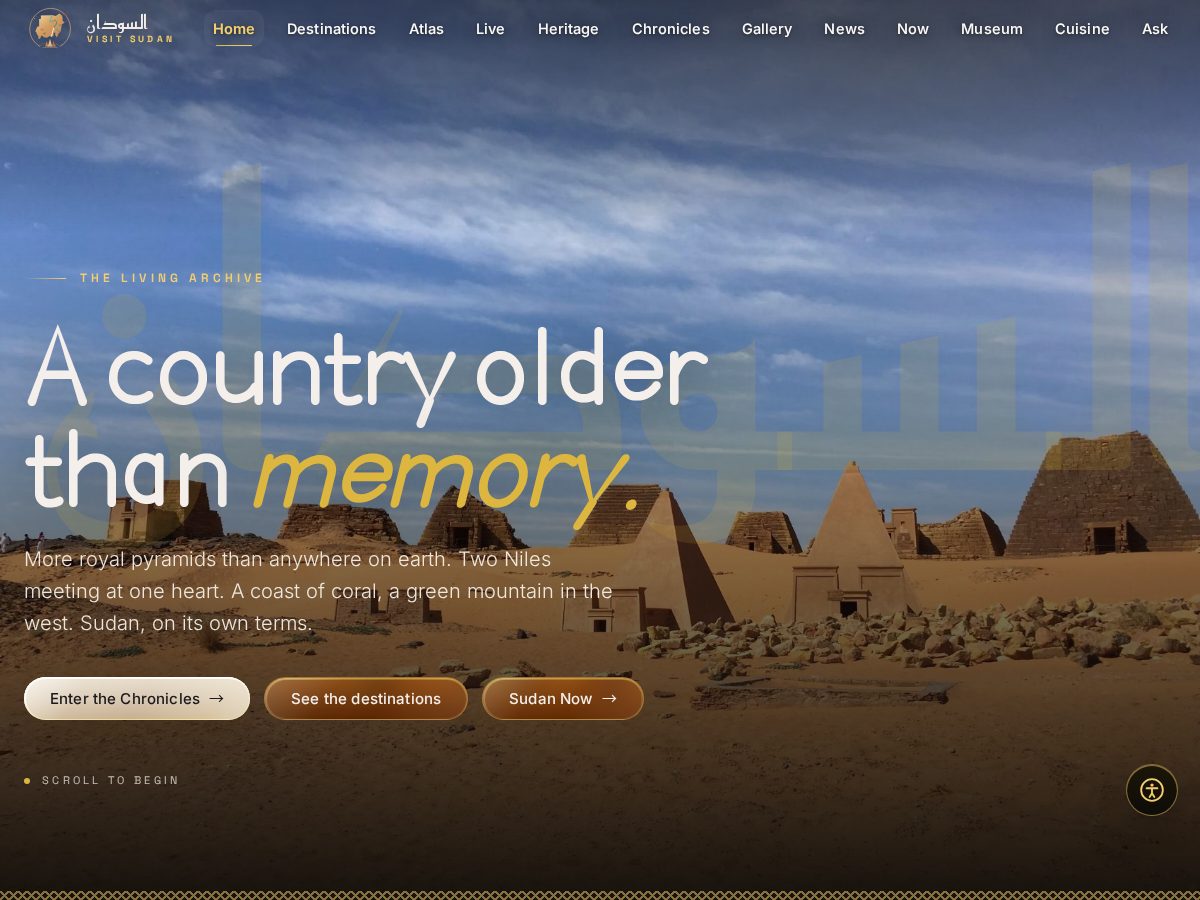 Landing-page snapshot of visitsudan.org