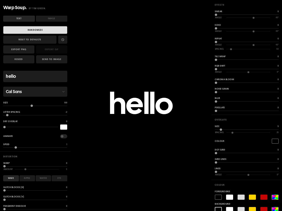 Landing-page snapshot of warpsoup.online