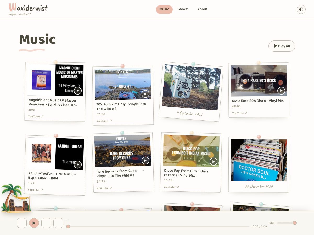 Landing-page snapshot of waxidermist.com