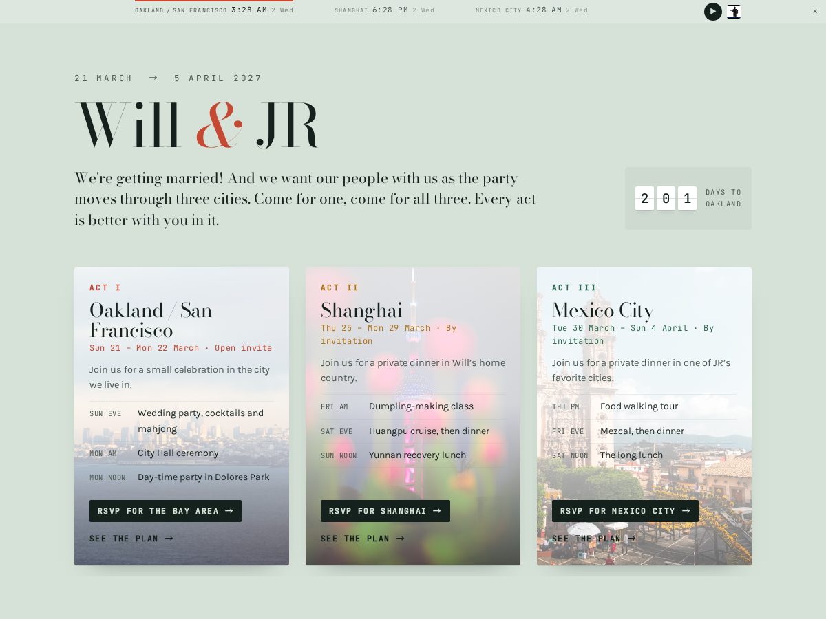 Landing-page snapshot of willandjr.com