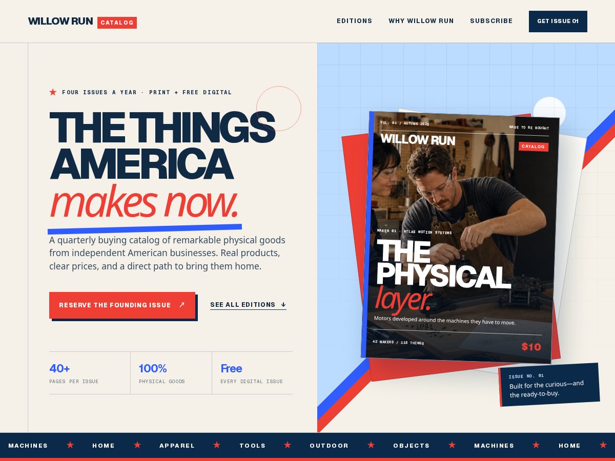 Landing-page snapshot of willowruncatalog.com