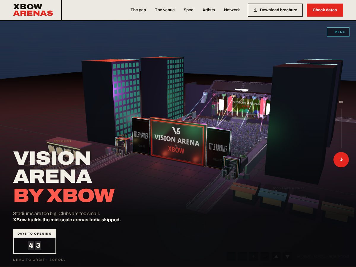 Landing-page snapshot of xbowarena.com