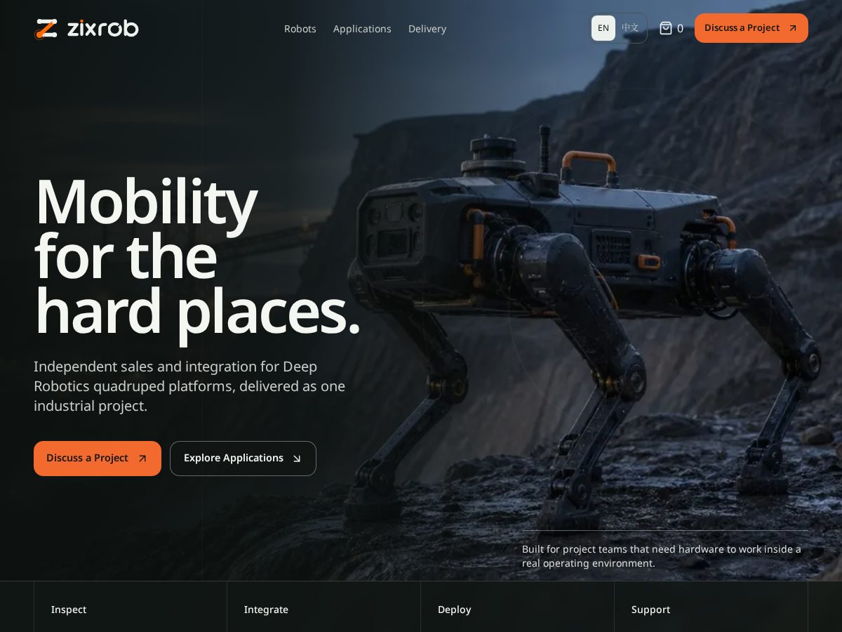 Landing-page snapshot of zixrob.com