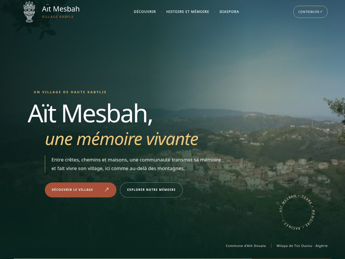 Landing-page snapshot of ait-mesbah.org