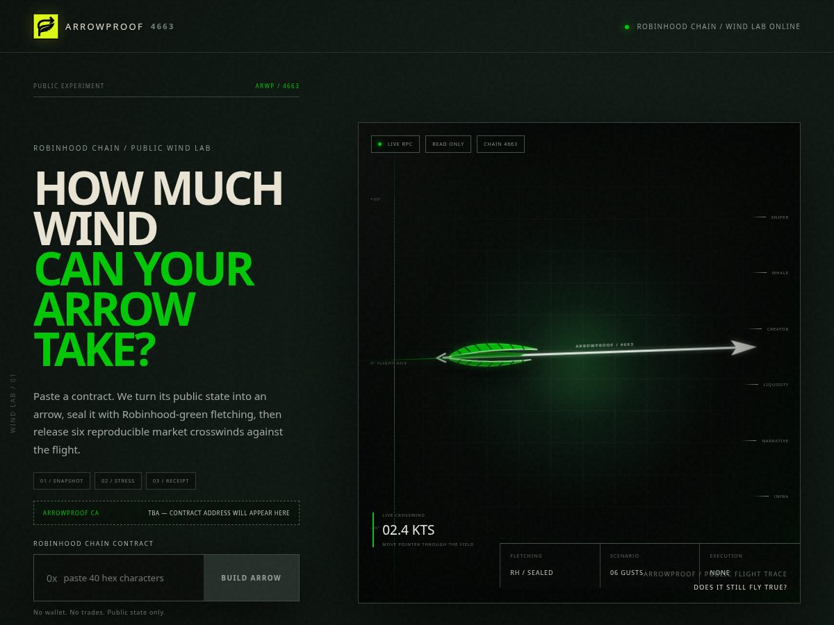 Landing-page snapshot of arrowproof.site