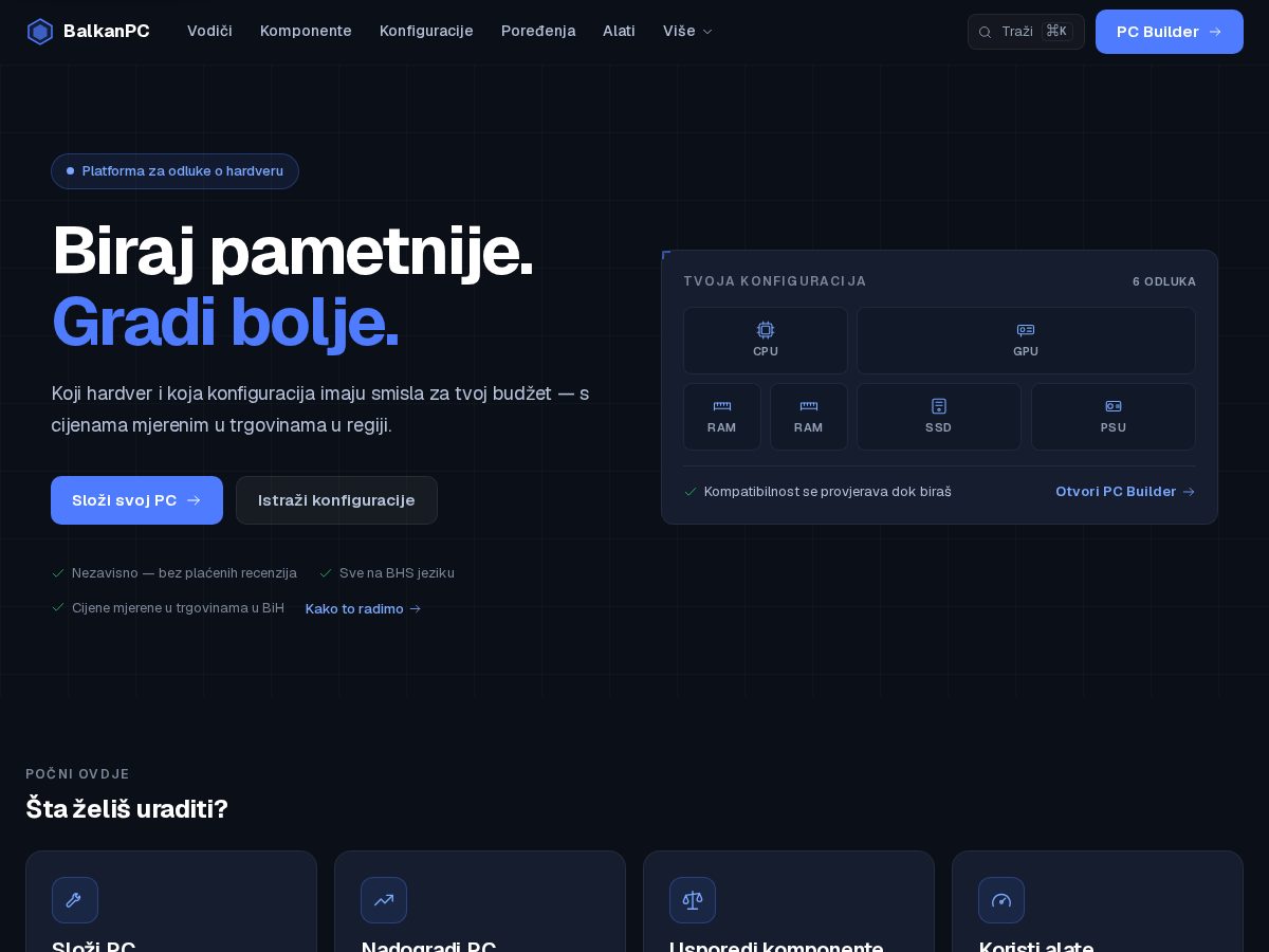 Landing-page snapshot of balkanpc.com