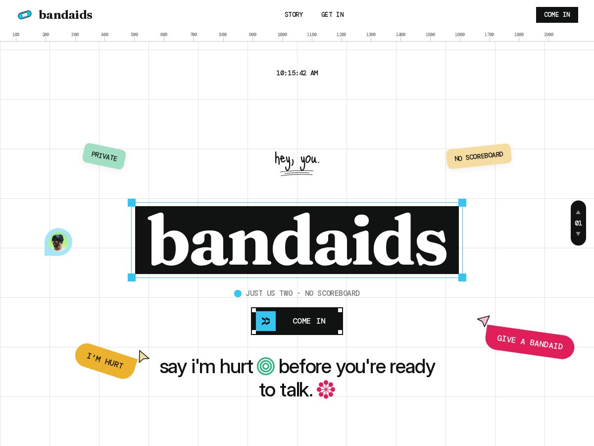Landing-page snapshot of bandaids.site