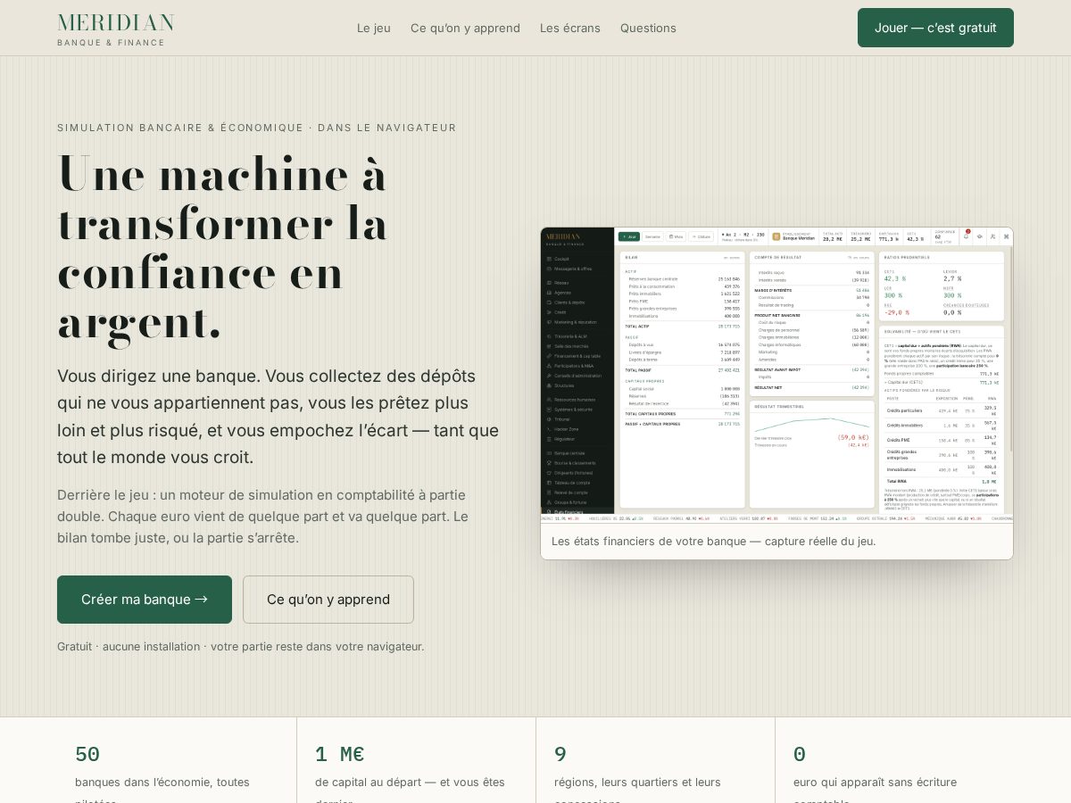 Landing-page snapshot of bankmeridian.org