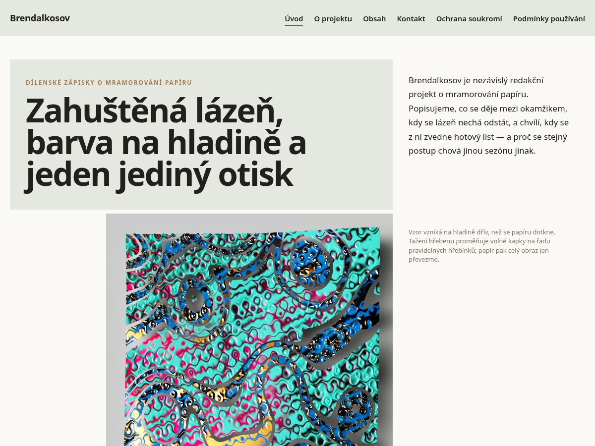 Landing-page snapshot of brendalkosov.world