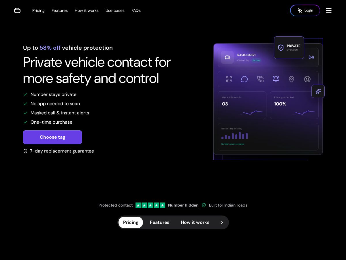 Landing-page snapshot of carbells.com