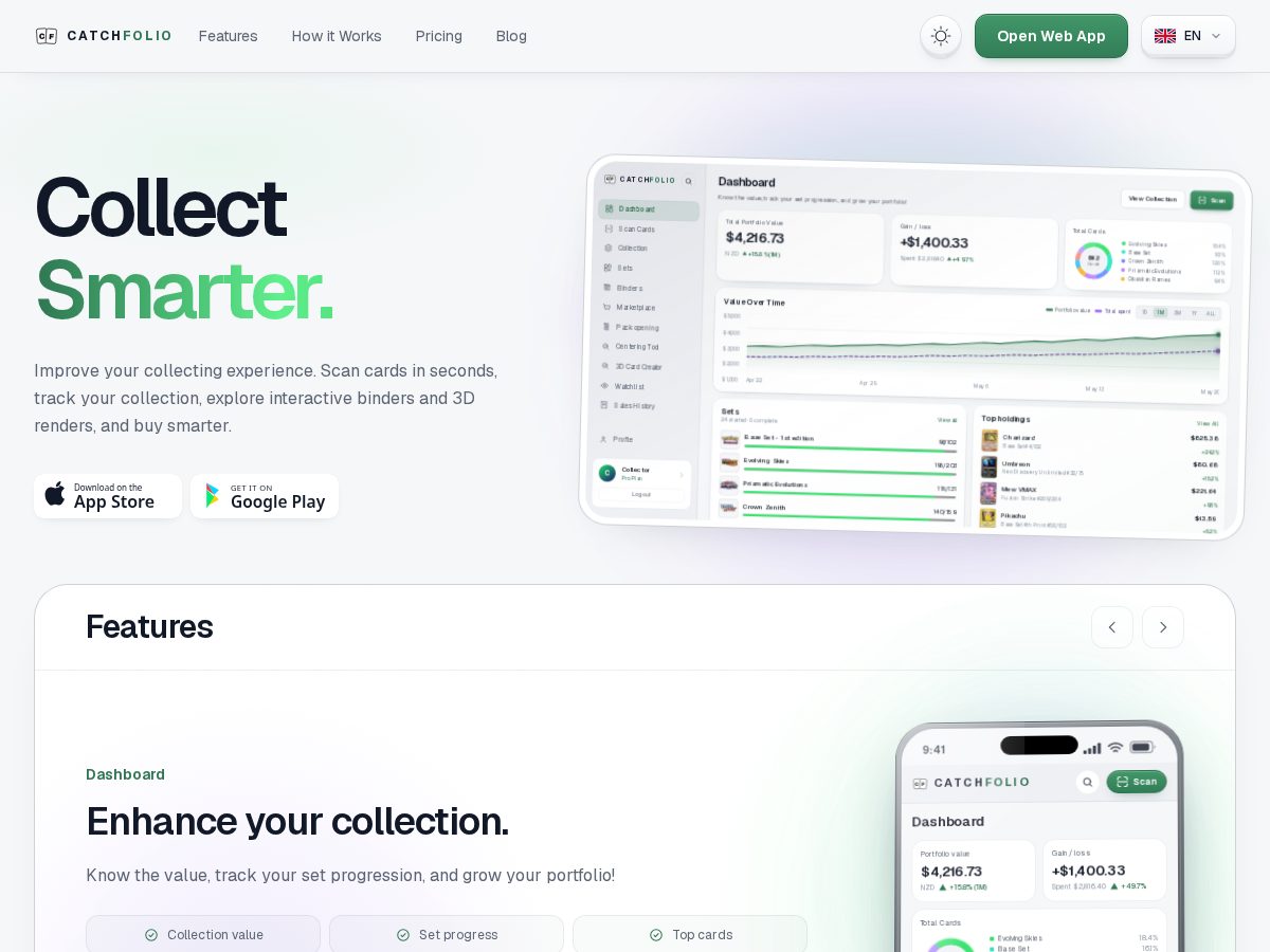 Landing-page snapshot of catchfolio.org