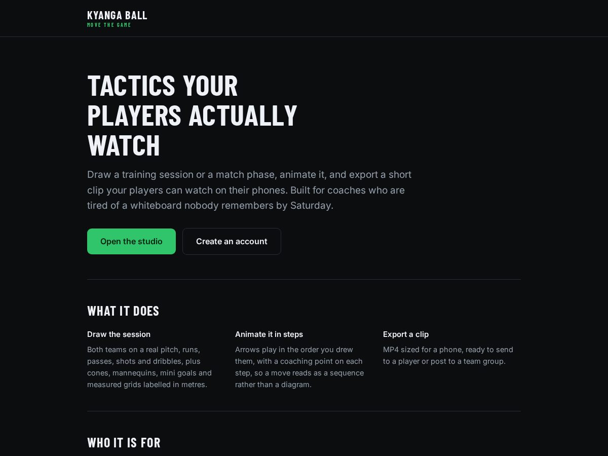 Landing-page snapshot of changaball.com