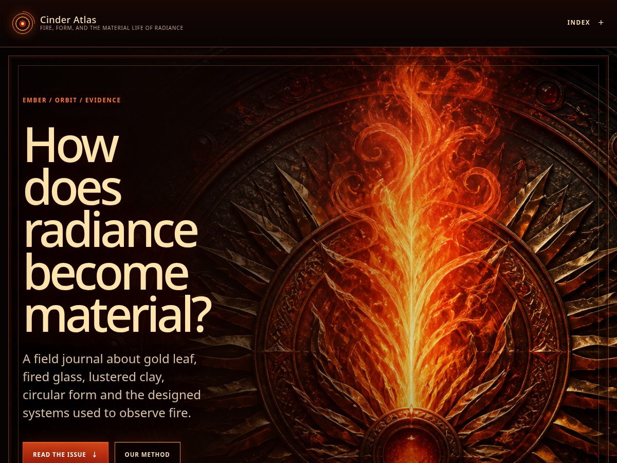 Landing-page snapshot of cinderatlasjournalreview.info