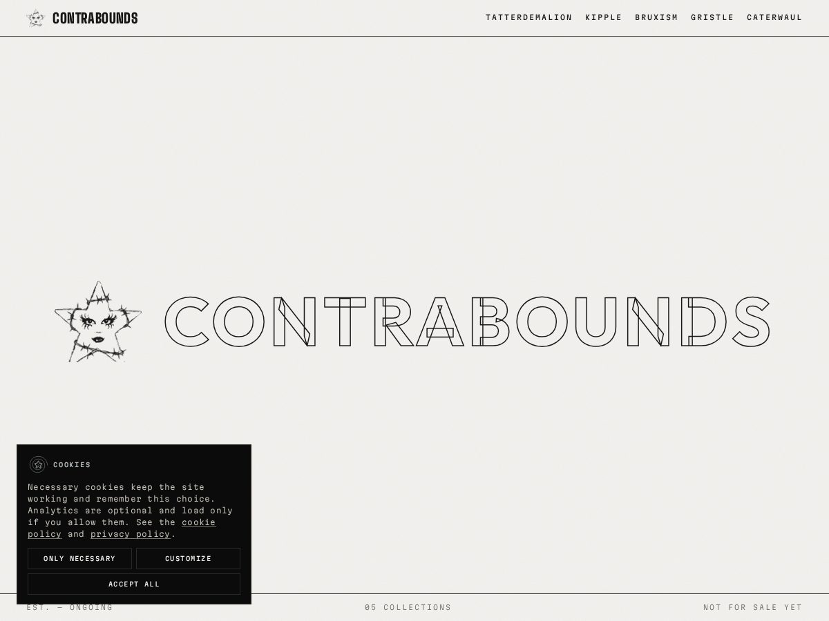 Landing-page snapshot of contrabounds.com