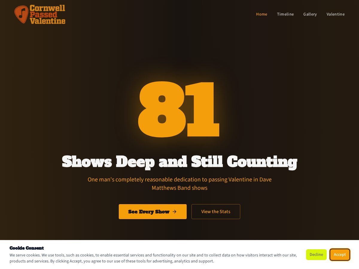 Landing-page snapshot of cornwellpassedvalentine.com