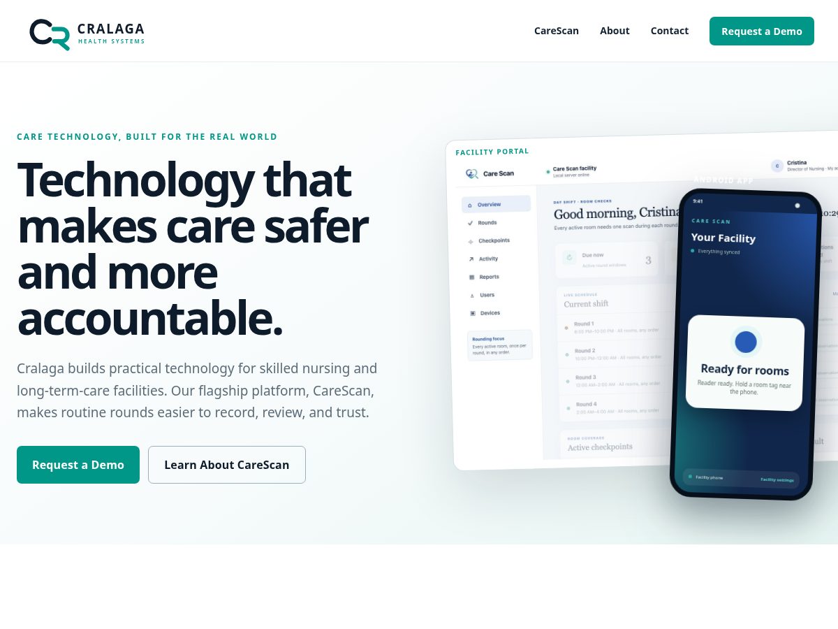 Landing-page snapshot of cralaga.com