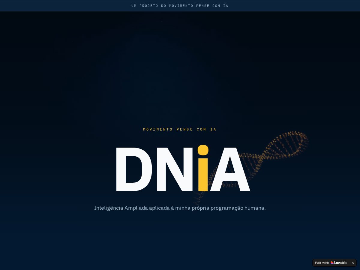 Landing-page snapshot of dnia.bio