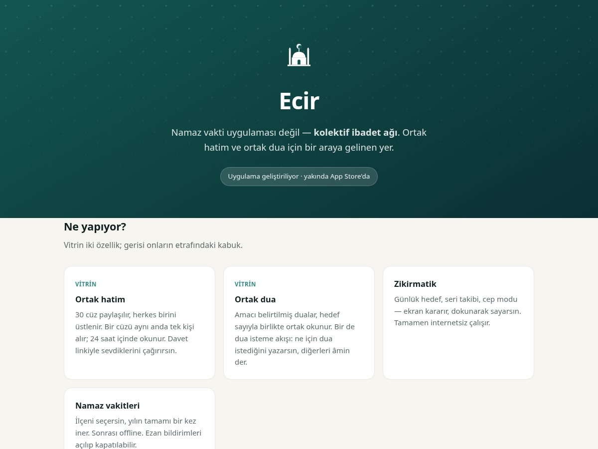 Landing-page snapshot of ecir.site