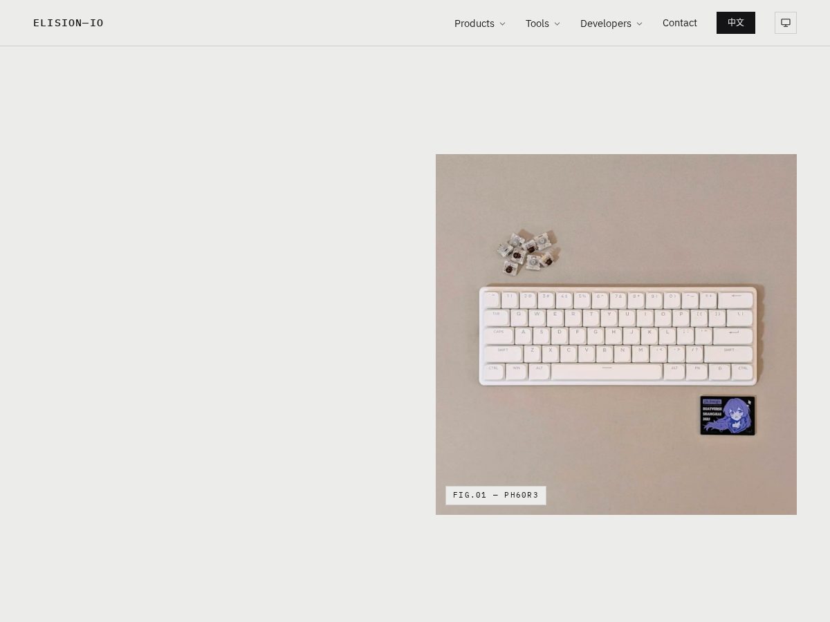 Landing-page snapshot of elisionio.com