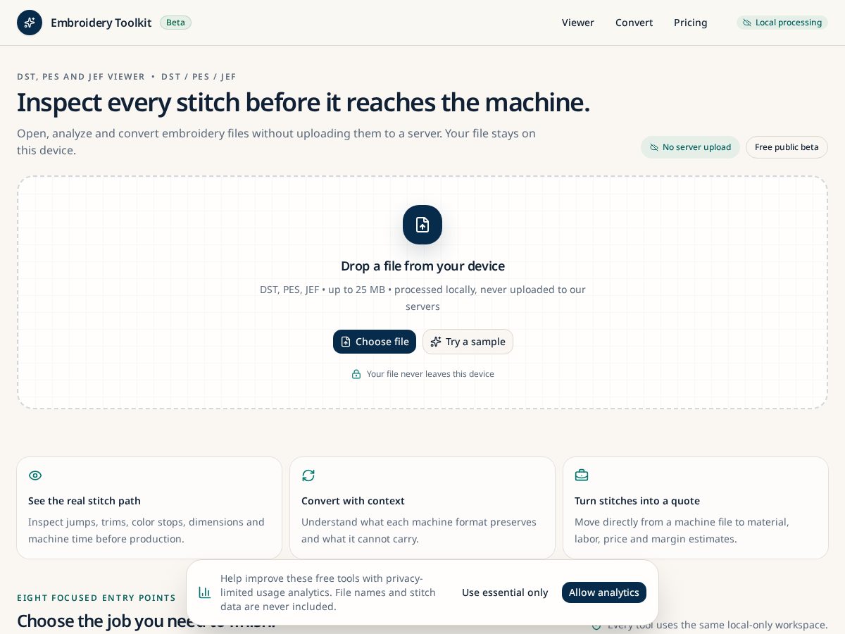 Landing-page snapshot of embrokit.com