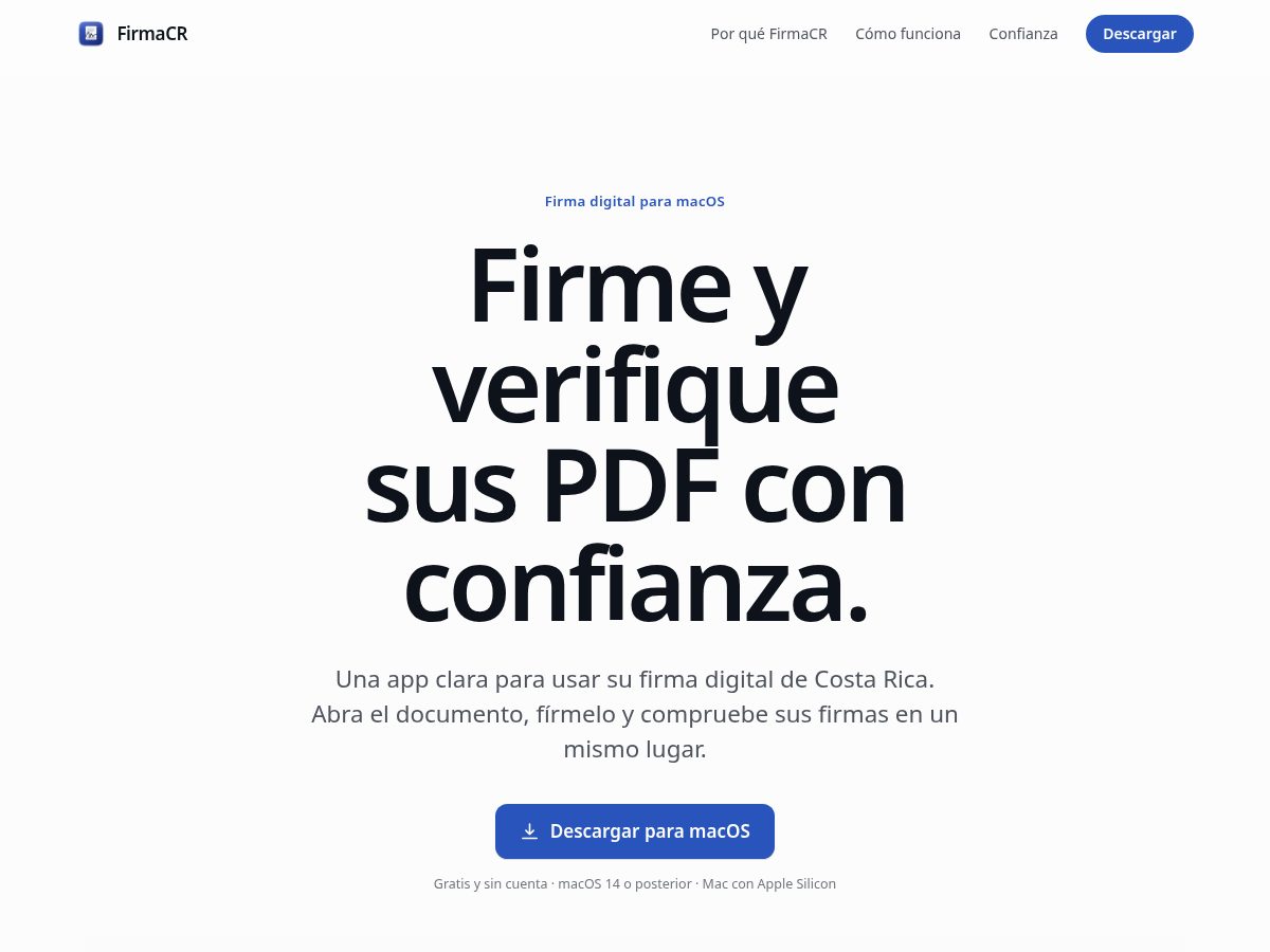 Landing-page snapshot of firmacr.com