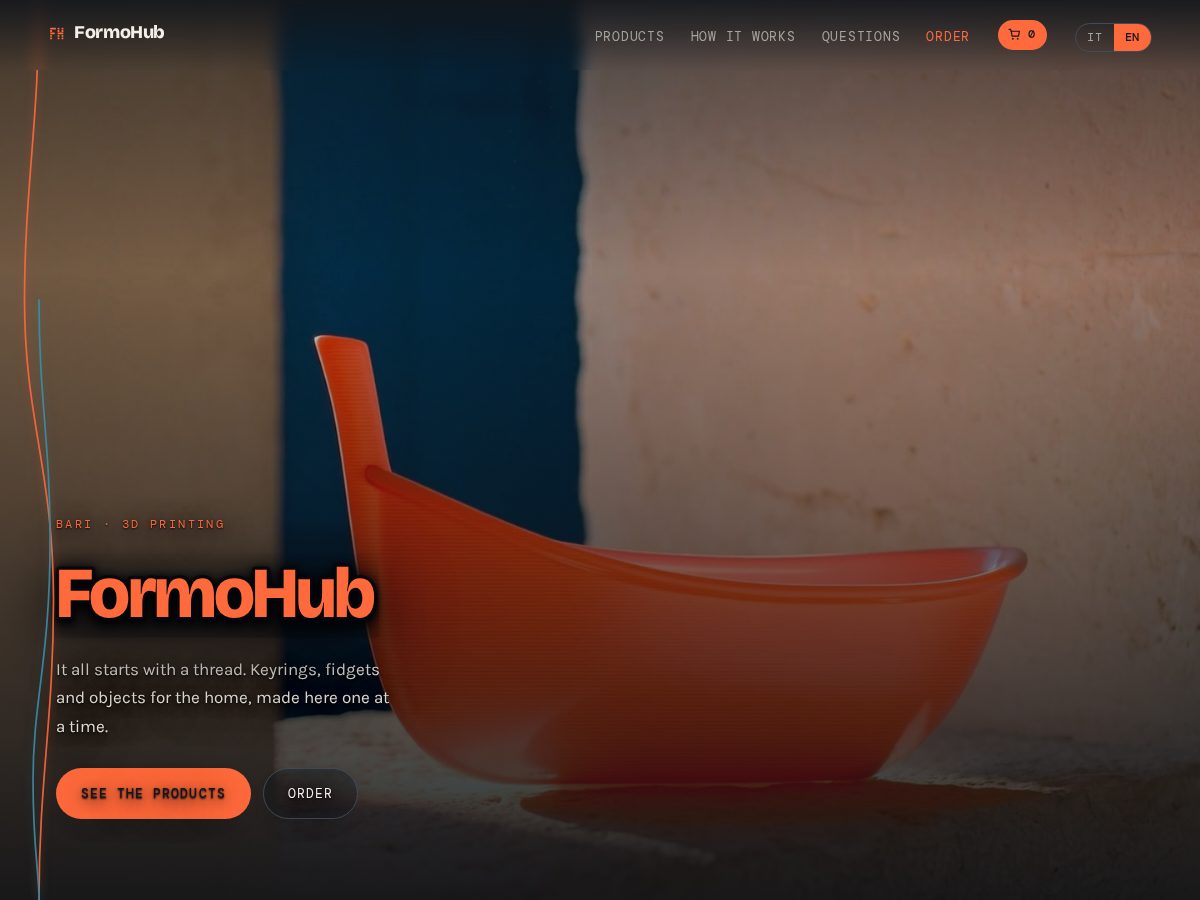 Landing-page snapshot of formohub.com