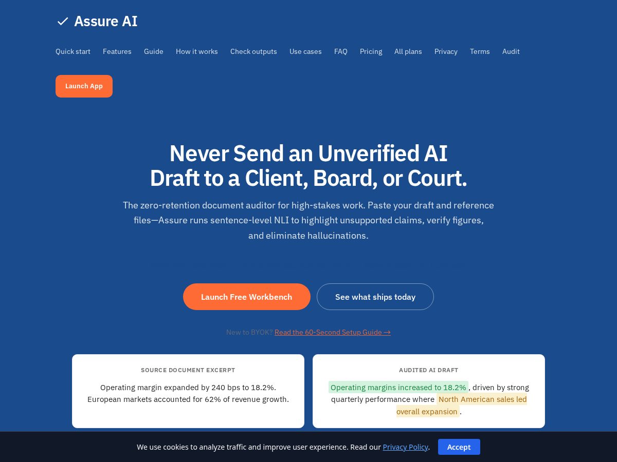 Landing-page snapshot of getassureai.com