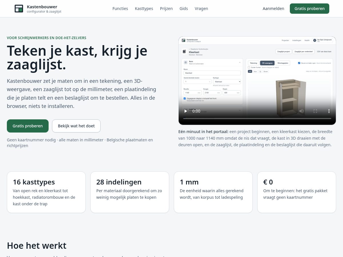 Landing-page snapshot of kastenbouwer.com