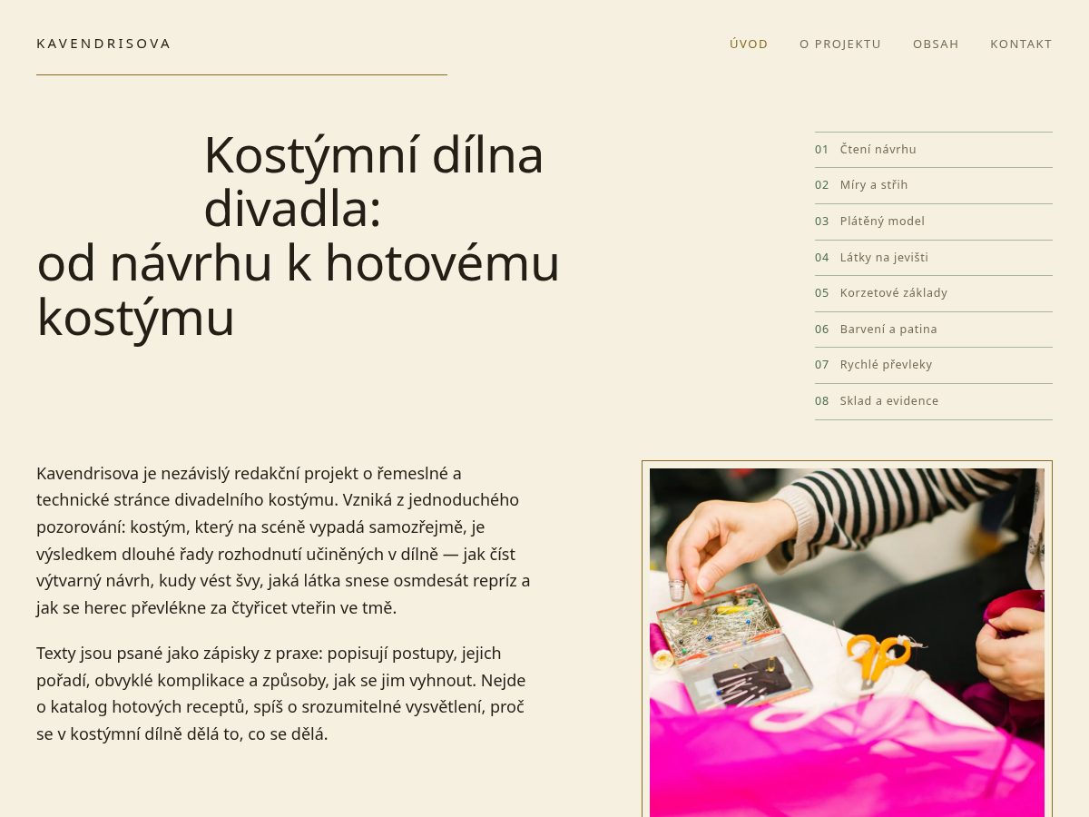 Landing-page snapshot of kavendrisova.world